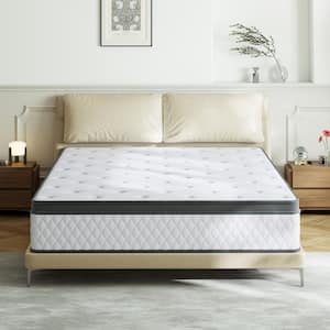 KING Size Medium Comfort Level Hybrid Memory Foam 10 in. Bed -in-a-Box Mattress