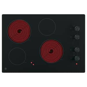 30 in. Radiant Electric Cooktop in Black with 4 Elements including 2 Power Boil Elements