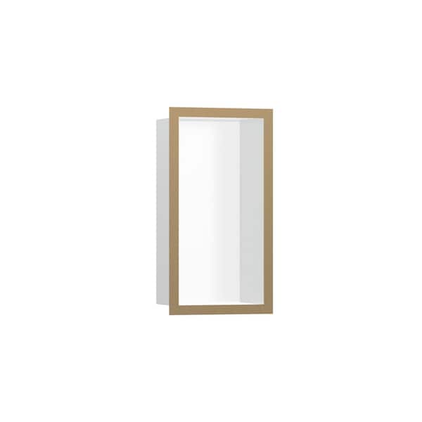 Hansgrohe XtraStoris Individual 9 in. W x 15 in. H x 4 in. D Stainless Steel Shower Niche in Brushed Bronze