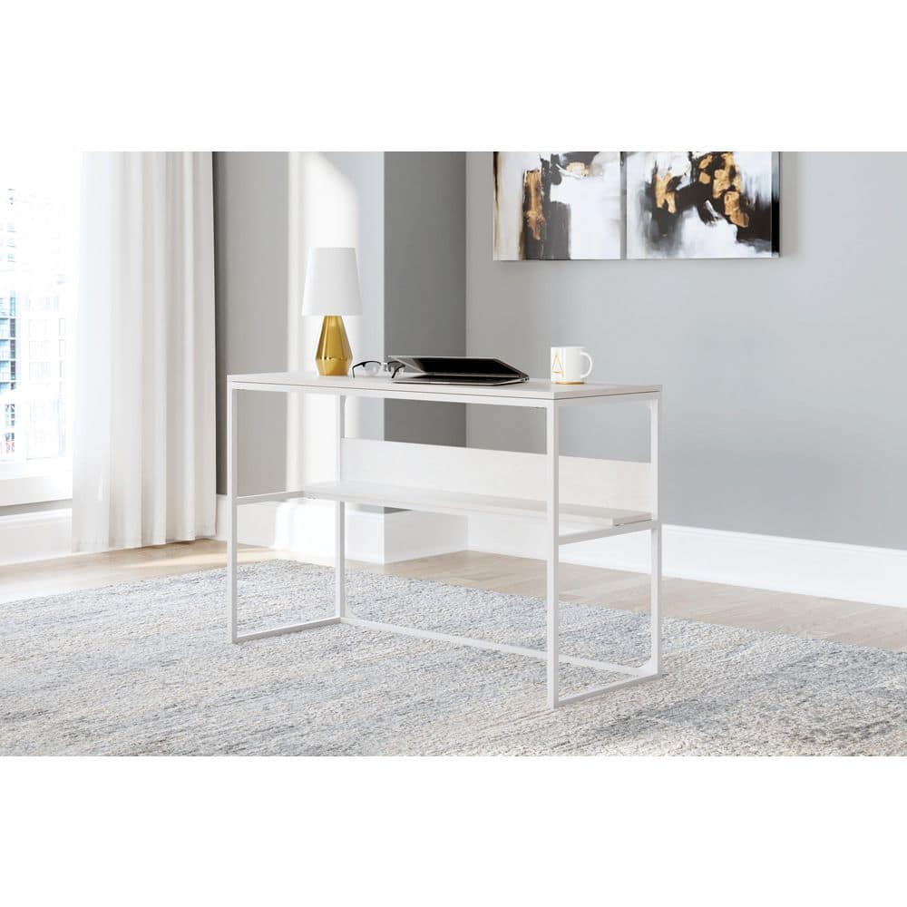 White Oak Executive Desk with Drawer and Filing Cabinet