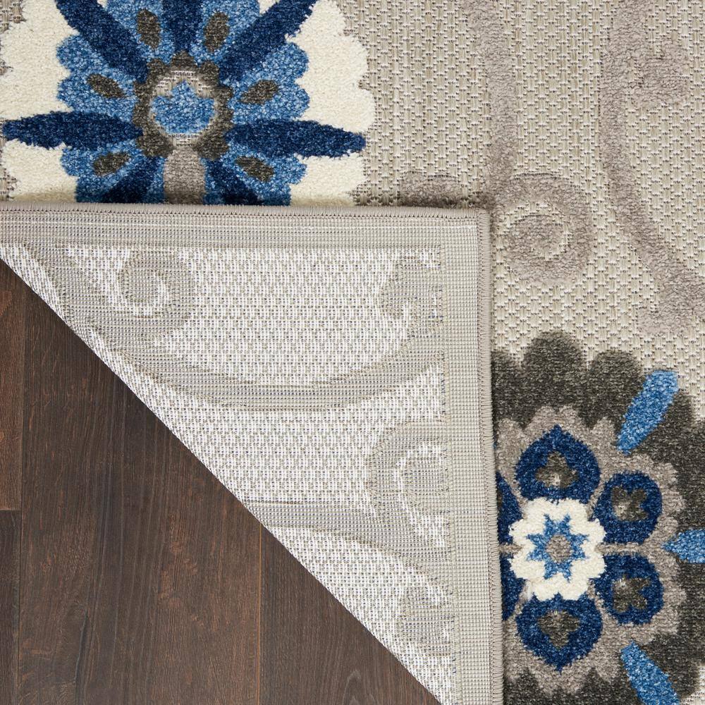 Aloha Floral Blue/Grey 3'6" x 5'6" Synthetic Area Rug