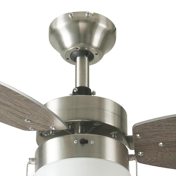 Hampton Bay Triplicity 30 in. Indoor Brushed Nickel Ceiling Fan