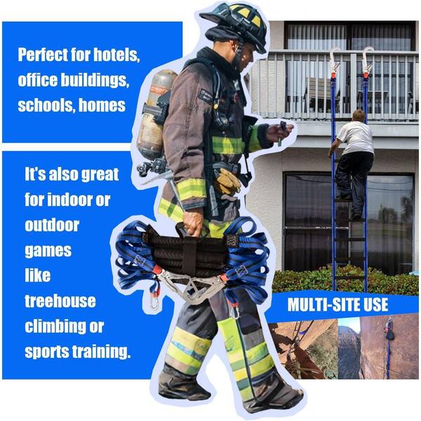 Boat Ropes Rope Ladder, Fire Escape Ladder,Emergency Ladder Of Deploys Quickly,2 Story Homes Reusable Portable Safety Rope Ladder For Window Balcony Tree House Emergency Fire Escape Ladder