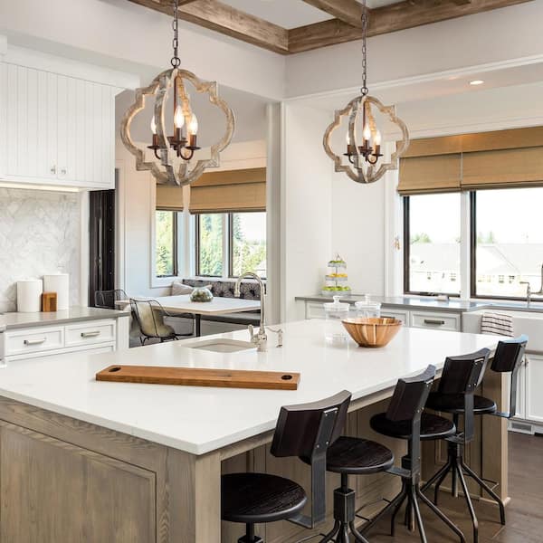 farmhouse pendant lights over island