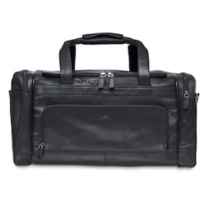 Buffalo Collection 20 in. x 10.75 in. x 10.75 in. (W x D x H) Black Leather 20 in. Carry on Duffel Bag