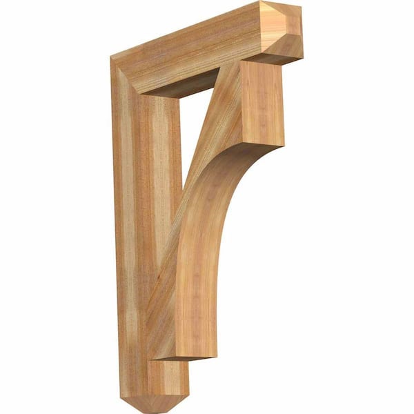 Ekena Millwork 6 in. x 44 in. x 32 in. Western Red Cedar Westlake Craftsman Rough Sawn Bracket