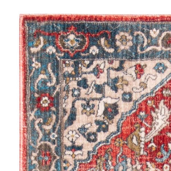 SAFAVIEH Vintage Persian Red/Blue 2 ft. x 8 ft. Oriental Runner