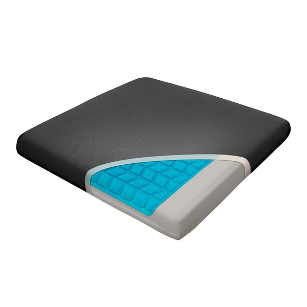 HealthMate 15 in. x 15 in. x 2 in. RelaxFusion Memory Foam Plus Gel Seat  Cushion IN9111 - The Home Depot