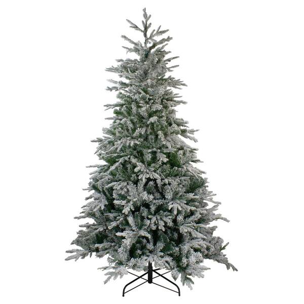 Northlight 7.5 Ft. Unlit Flocked Winfield Fir Artificial Christmas Tree 33663426