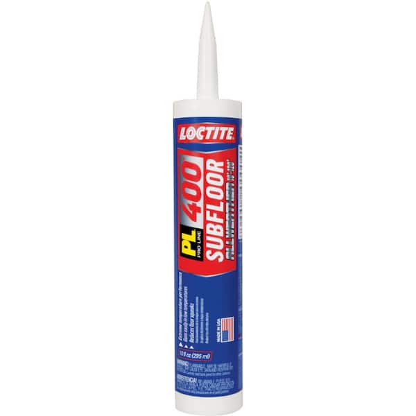 Loctite PL 400 Subfloor 10 oz. All Weather Latex Construction Adhesive Tan  Cartridge (each) 2136216 - The Home Depot