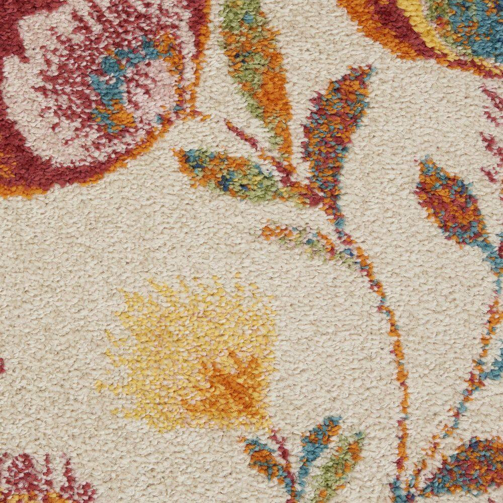 8' X 10' Cream Floral Power Loom Area Rug price history on PriceWatchPro
