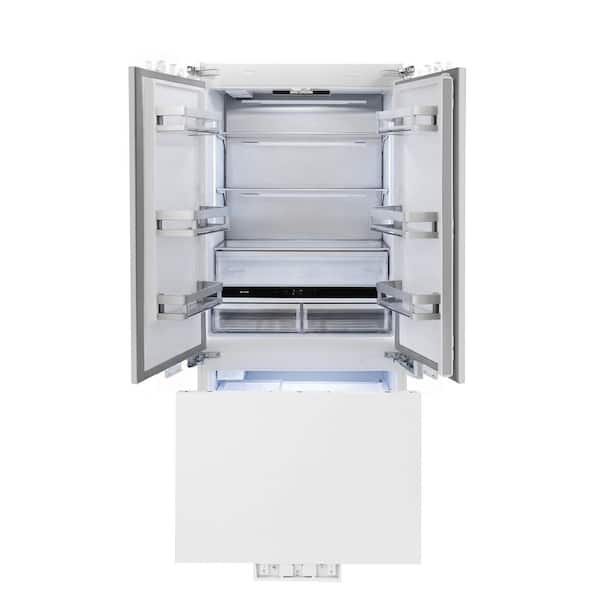 36 in. 3-Door Panel Ready French Door Refrigerator with Internal Ice and Water Dispenser