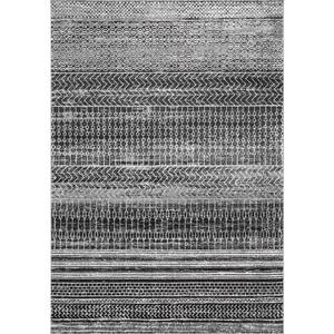 Nova Stripes Dark Gray 7 ft. x 9 ft. Area Rug