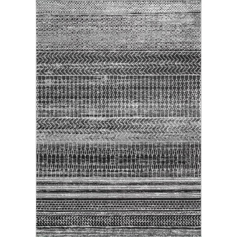 Nova Stripes Dark Gray 10 ft. x 14 ft. Area Rug price history on PriceWatchPro