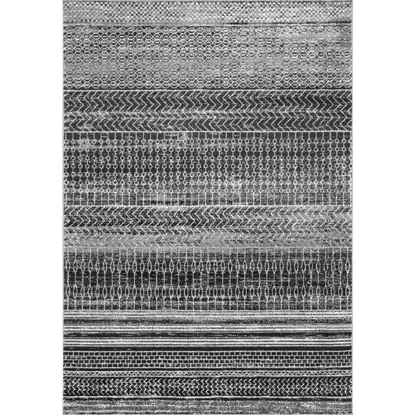 Home Decorators Collection Nova Stripes Dark Gray 10 ft. x 14 ft. Area Rug