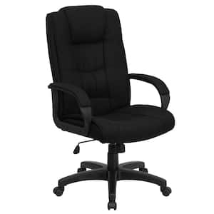Jessica Fabric High Back Ergonomic Executive Chair in Black Fabric with Arms