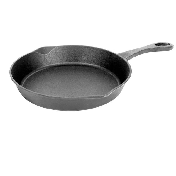10 in. Cast Iron Skillet in Black