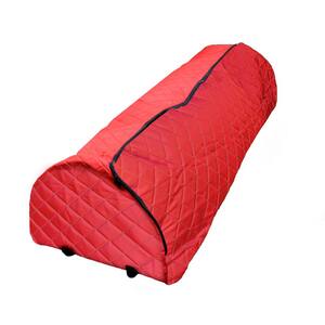 Premium Red Quilted Rolling Tree Storage Bag for Trees Up to 7.5 ft. Tall
