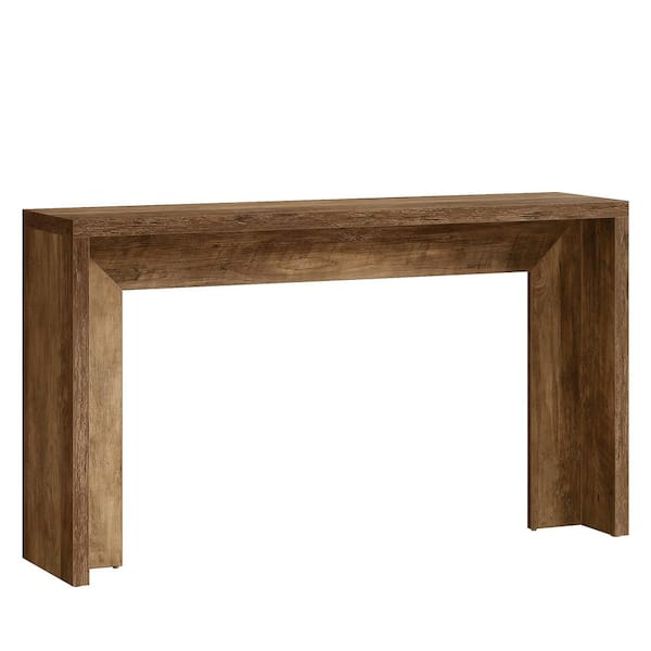 BYBLIGHT Turrella 55.1 in. Brown Rectangle Engineered Wood Console Table Entryway Table