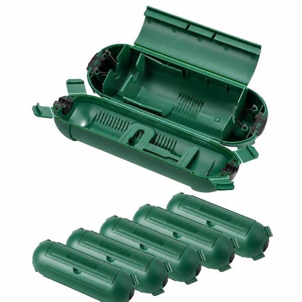 6-Pack Outdoor Extension Cord Cover with 4 Seal Latches, Adjustable Plug Connection Protector for 12/14/16 Gauge