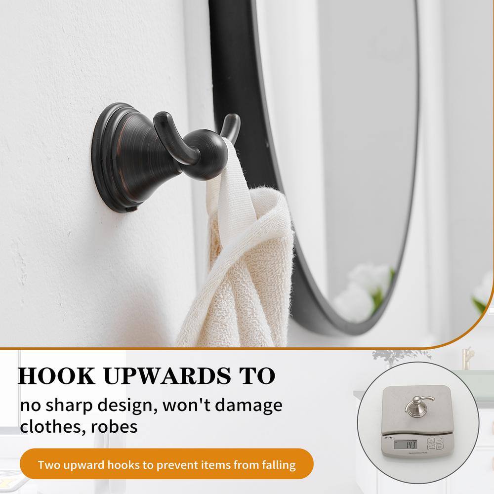 Oil-Rubbed Bronze 5-Piece Metal Bath Hardware Set