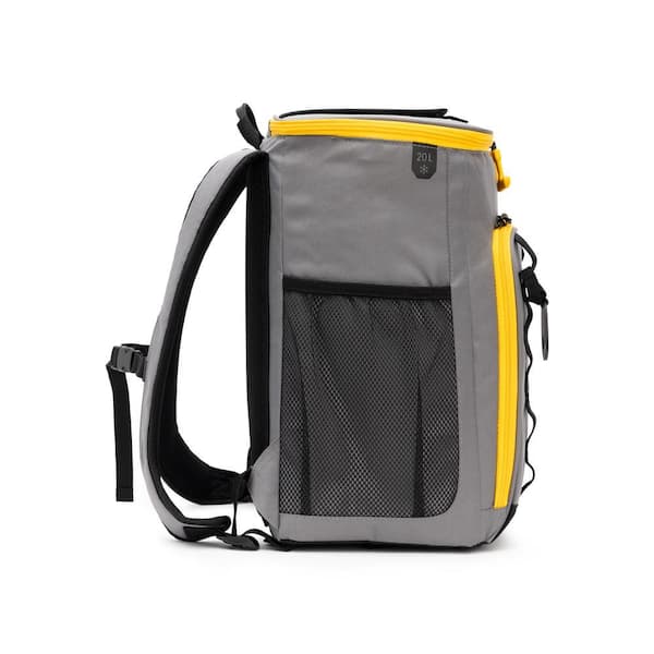 CAT Cooler bag, 11 in., 28 can, 13 Pockets, Grey, 600-D Polyester