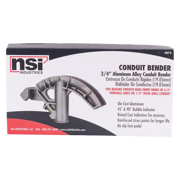 NSi Industries - Conduit Bender for 3/4 in. EMT or 1/2 in. Rigid, Grey