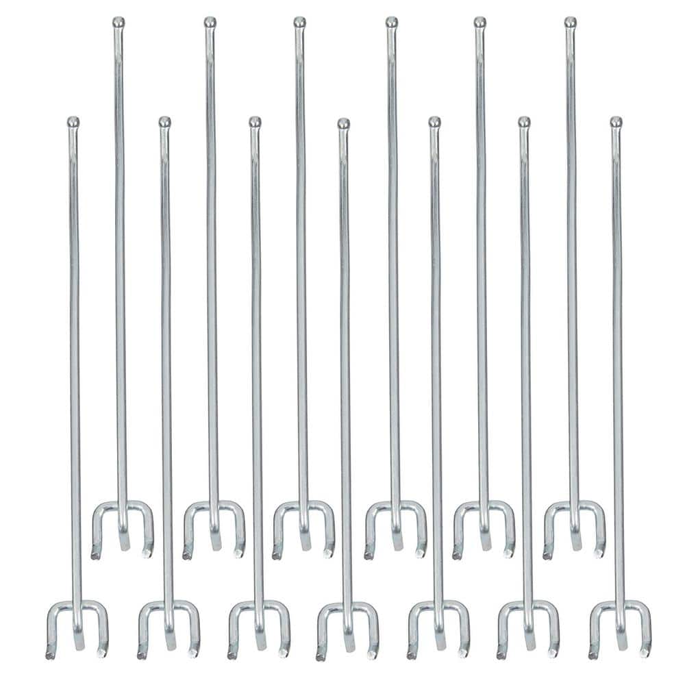 Everbilt 10 in. x 1/4 in. Zinc-Plated Steel Straight Pegboards Hooks ...
