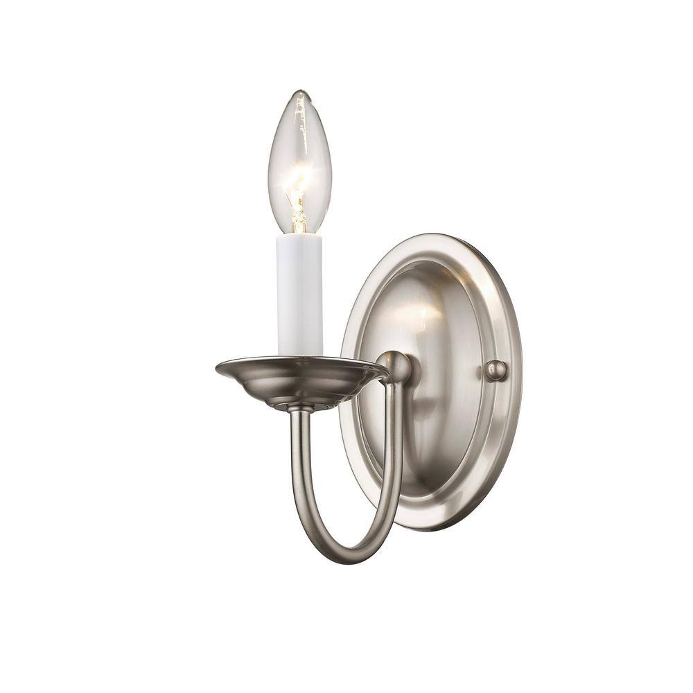 Brushed Nickel 1-Light Dimmable Wall Sconce