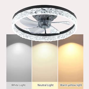 19.7 in. LED B Ceiling Fans with Lights and Remote Dimmable with 6-Speed Reversible Blades, for Bedroom Living Room