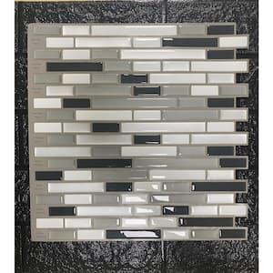20-Sheets Gray-White 12 in. x 12 in. Vinyl Peel and Stick Tile Backsplash for Kitchen/Bathroom (18 sq. ft./box)