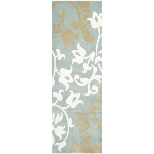 SAFAVIEH Soho Blue/Multi 3 ft. x 6 ft. Runner Rug