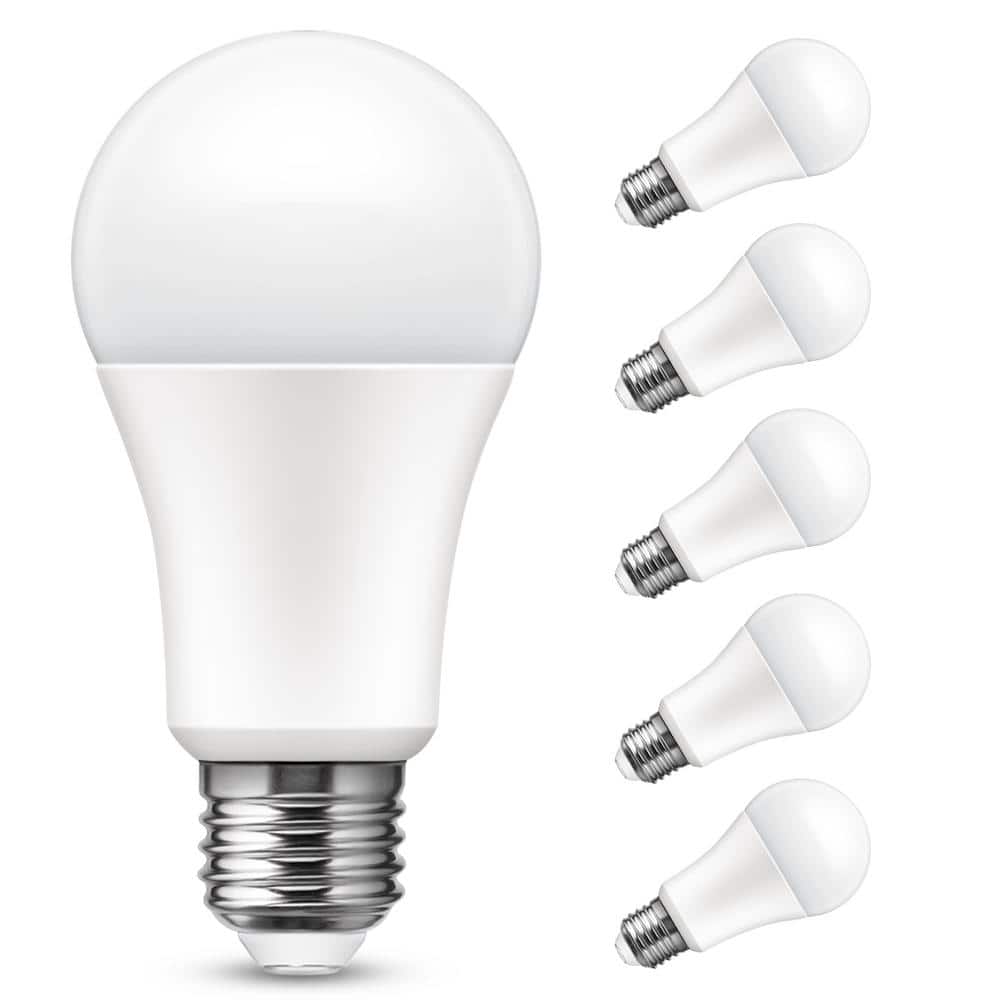 YANSUN 150-Watt Equivalent A19 Super Bright Dimmable LED Light Bulb in Daylight 5000K (6-pack)