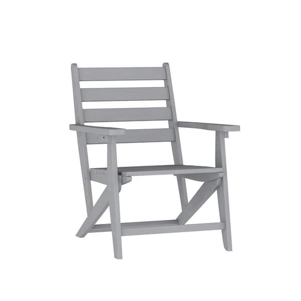 TAYLOR + LOGAN Jarvis Gray Plastic Outdoor Lounge Chair in Gray