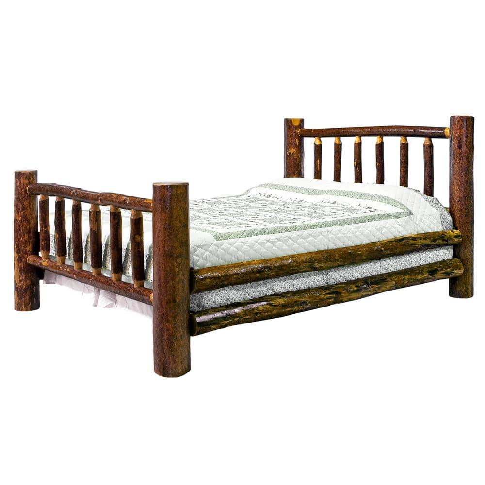 Rustic Pine Spindle Full/Double Bed - Solid Wood Frame