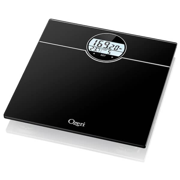 Health o meter 400 lbs. Digital Clear Glass with Chrome and Black Accents Bathroom  Scale with Body Fat Indicator at