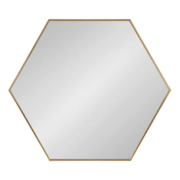 Kate and Laurel Medium Novelty Gold Contemporary Mirror (34.75 in