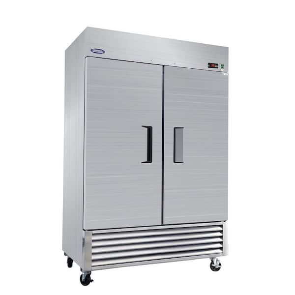 Unbranded 54 in. 49 cu. ft. Commercial Refrigerator in Stainless Steel with Auto Defrost, 32°F to 44°F