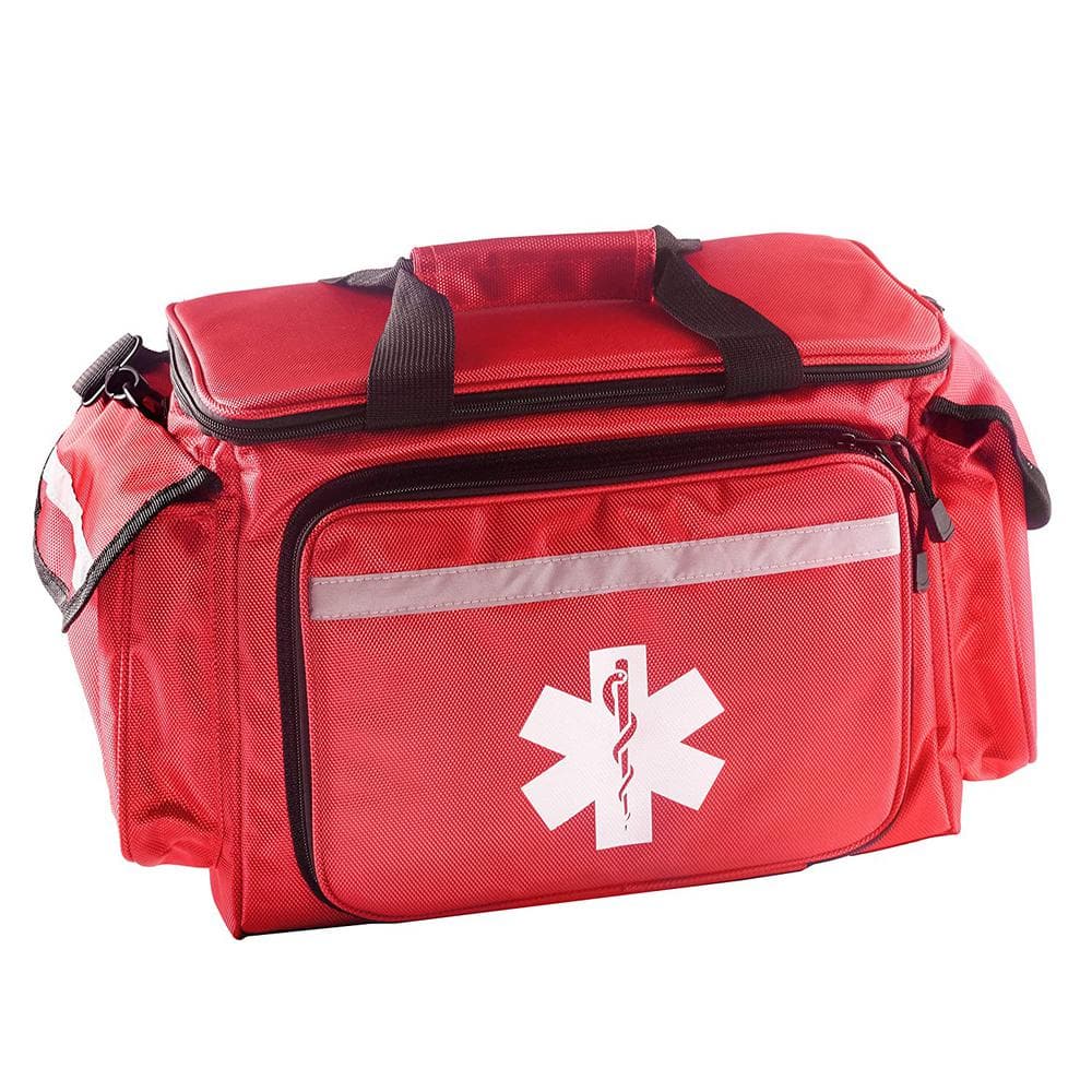 Primacare KB-1088 EMT First Responder Trauma Bag | Empty Deluxe EMS Shoulder Bag | Professional First Aid Kit Bag with 4 Large Compartments for