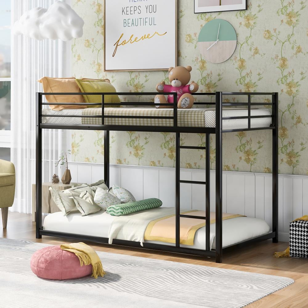 Black Metal Twin over Twin Bunk Bed with Ladder price history on PriceWatchPro