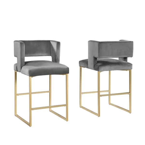 Origin 21 Black 29.9-in H Bar height Upholstered Metal Bar Stool Back in  the Bar Stools department at