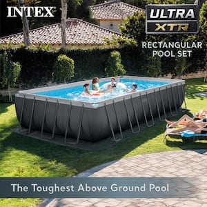 24 ft. x 12 ft. Rectangular 52 in. D Metal Frame Hard Side Above Ground Swimming Pool