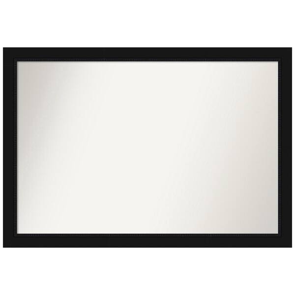 Amanti Art Avon Black 39 in. W x 27 in. H Rectangle Non-Beveled Framed Wall Mirror in Black