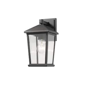 Beacon Black Outdoor Hardwired Lantern Wall Sconce with No Bulbs Included