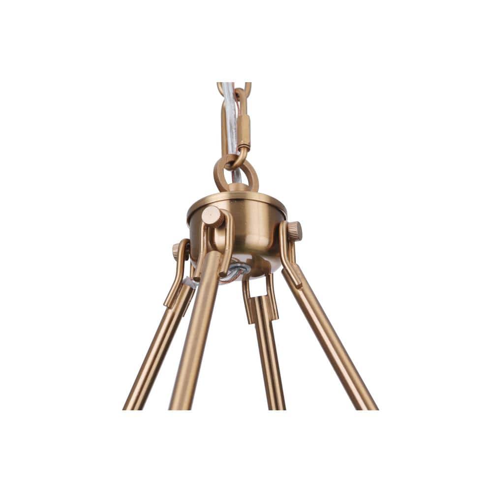 Satin Brass 6-Light Mini Candle Chandelier