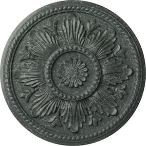 1-3/4" x 18" x 18" Polyurethane Edinburgh Ceiling Medallion, Athenian Green Crackle