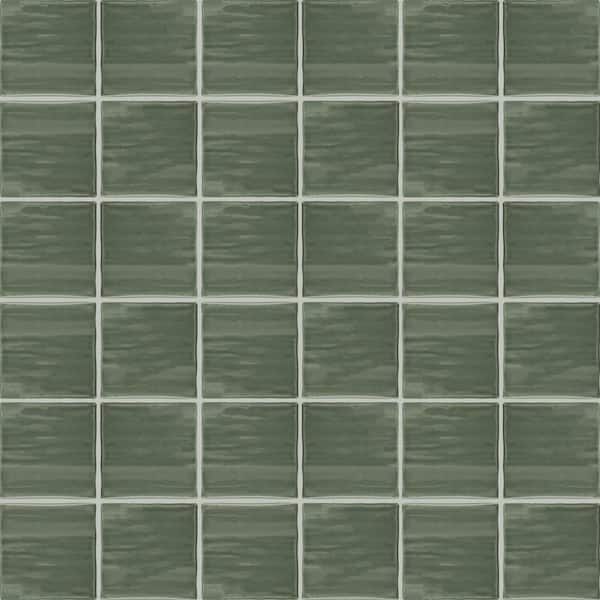 Daltile Artcrafted Aloe 4 in. x 4 in. Glossy Ceramic Wall Tile