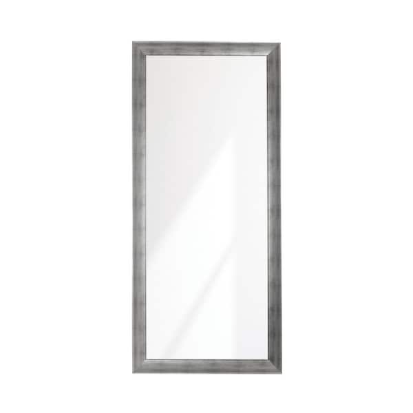 BrandtWorks 32 in. W x 71 in. H Swirled Historic Silver Wall Mirror