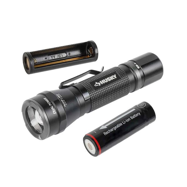 Husky 500-Lumens Dual Power Focusing Aluminum Flashlight 91309 