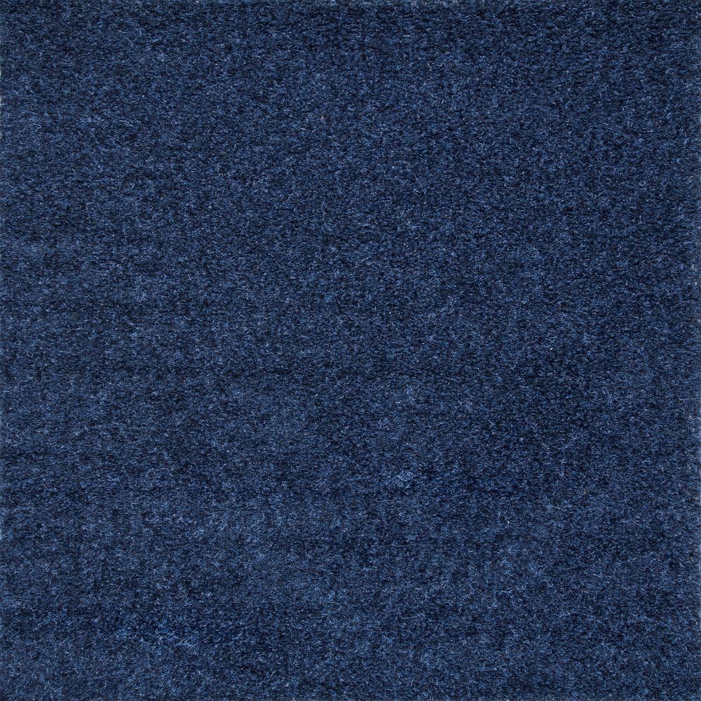 nuLOOM Marleen Plush Shag Navy 6 ft. Square Rug